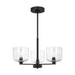 Visual Comfort DJC1233 Lochdale 3-lt 18" Small Chandelier - Midnight Black