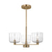 Visual Comfort DJC1233 Lochdale 3-lt 18" Small Chandelier - Satin Brass