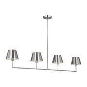 Visual Comfort DJC1274 Ender 4-lt 56" Large Linear Chandelier - Brushed Nickel