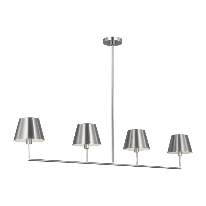 Visual Comfort DJC1274 Ender 4-lt 56" Large Linear Chandelier - Brushed Nickel