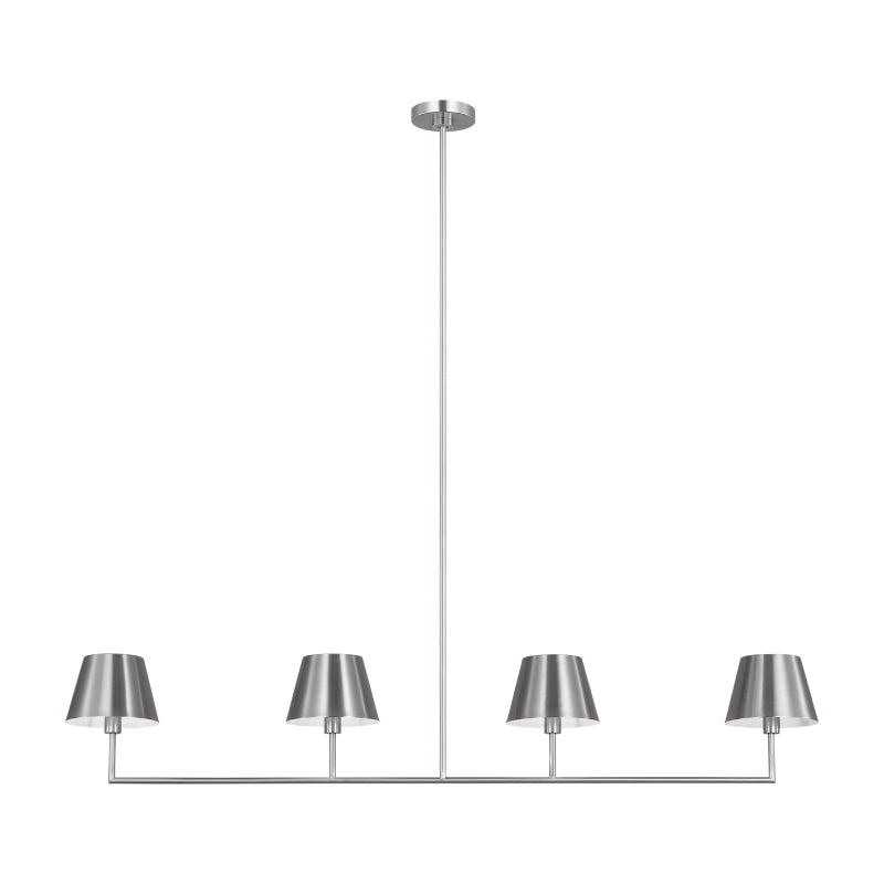 Visual Comfort DJC1274 Ender 4-lt 56" Large Linear Chandelier - Brushed Nickel