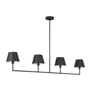Visual Comfort DJC1274 Ender 4-lt 56" Large Linear Chandelier - Midnight Black