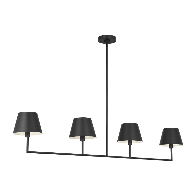 Visual Comfort DJC1274 Ender 4-lt 56" Large Linear Chandelier - Midnight Black