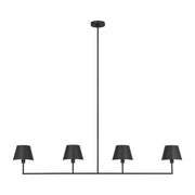 Visual Comfort DJC1274 Ender 4-lt 56" Large Linear Chandelier - Midnight Black