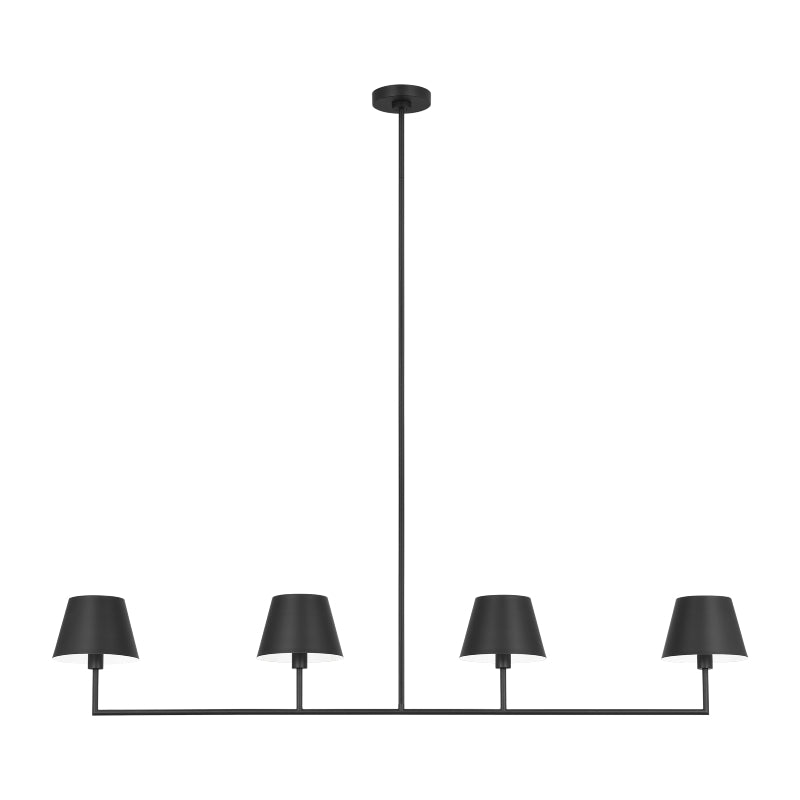 Visual Comfort DJC1274 Ender 4-lt 56" Large Linear Chandelier - Midnight Black