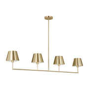 Visual Comfort DJC1274 Ender 4-lt 56" Large Linear Chandelier - Satin Brass