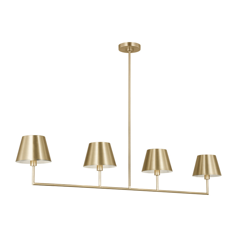 Visual Comfort DJC1274 Ender 4-lt 56" Large Linear Chandelier - Satin Brass
