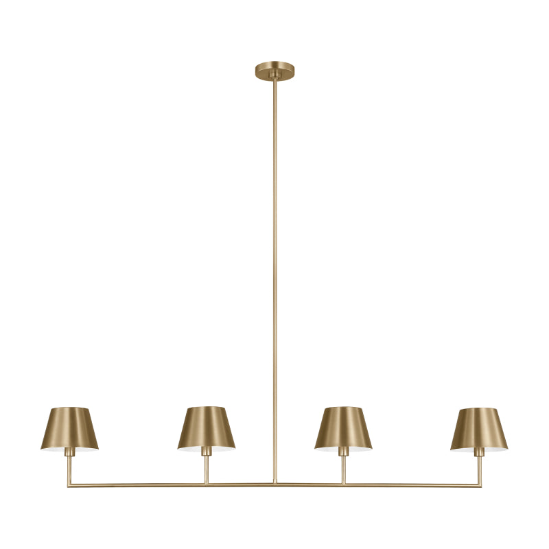 Visual Comfort DJC1274 Ender 4-lt 56" Large Linear Chandelier - Satin Brass