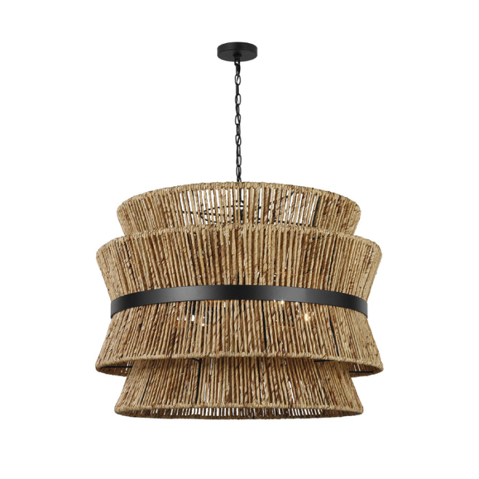 Visual Comfort DJP1074 Thurlo 4-lt 32" Large Hanging Pendant - Midnight Black