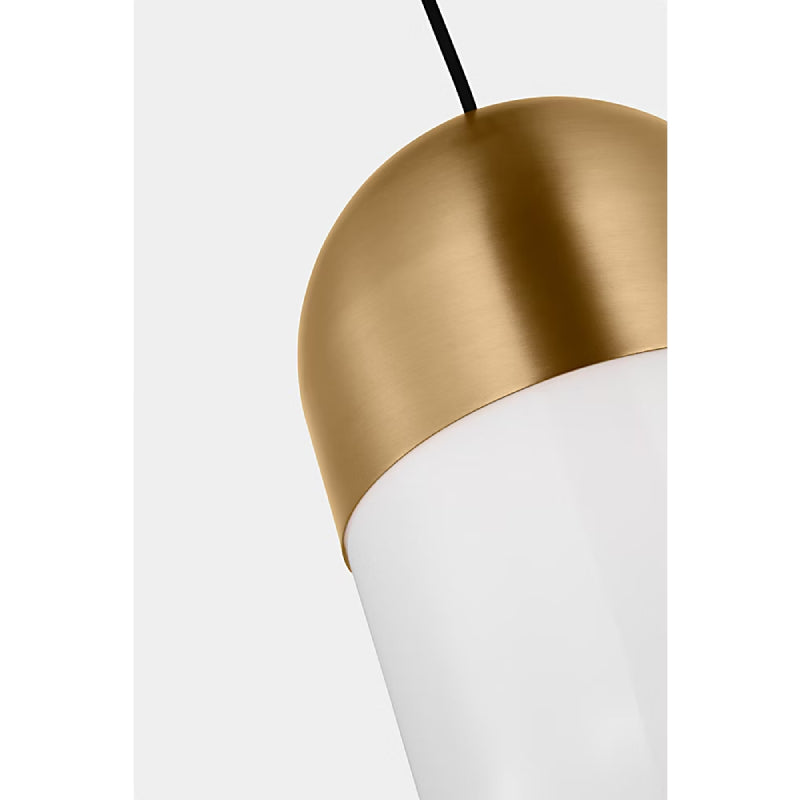 Visual Comfort DJP1141 Foster 1-lt 8" Medium Pendant - Satin Brass