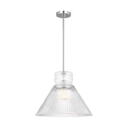 Visual Comfort DJP1201 Liouet 1-lt 18" Large Pendant - Brushed Nickel