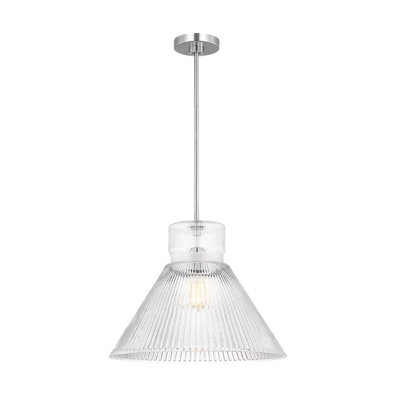 Visual Comfort DJP1201 Liouet 1-lt 18" Large Pendant - Brushed Nickel