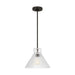 Visual Comfort DJP1221 Liouet 1-lt 12" Medium Pendant - Midnight Black