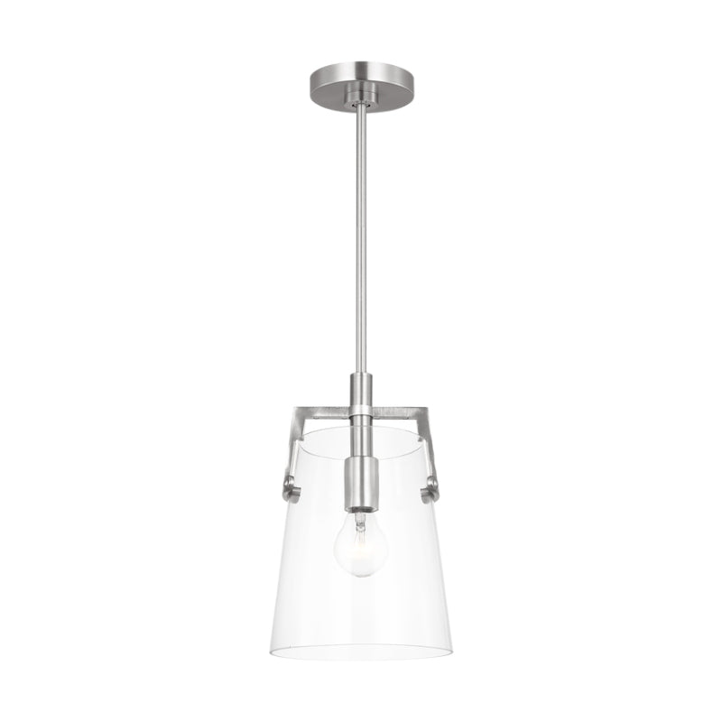 Visual Comfort DJP1261 Crofton 1-lt 8" Small Pendant - Brushed Nickel