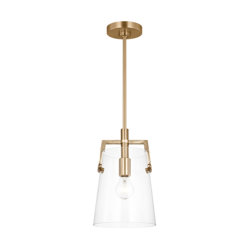 Visual Comfort DJP1261 Crofton 1-lt 8" Small Pendant - Satin Brass