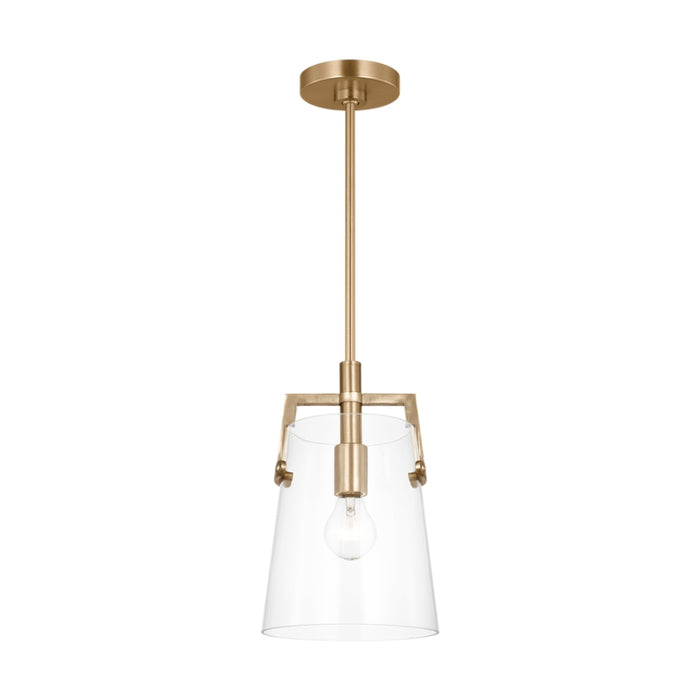 Visual Comfort DJP1261 Crofton 1-lt 8" Small Pendant - Satin Brass