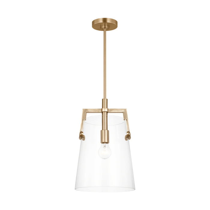 Visual Comfort DJP1271 Crofton 1-lt 10" Medium Pendant - Satin Brass