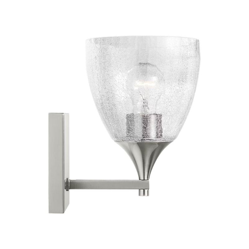 Visual Comfort DJV1021 Toffino 1-lt 9" Tall Small Wall Sconce - Brushed Steel/Clear Glass