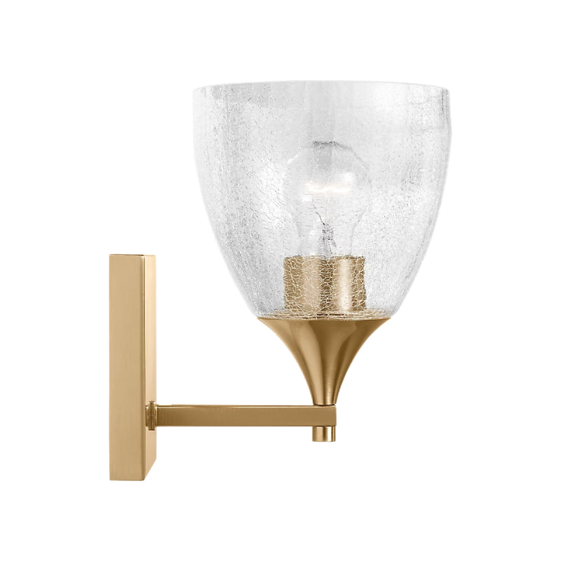 Visual Comfort DJV1021 Toffino 1-lt 9" Tall Small Wall Sconce - Satin Brass/Clear Glass