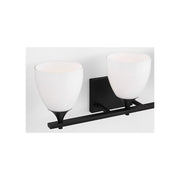 Visual Comfort DJV1023 Toffino 3-lt 26" Vanity Light - Midnight Black/Milk Glass