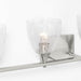 Visual Comfort DJV1024 Toffino 4-lt 36" Vanity Light - Brushed Steel Clear Crackle Glass