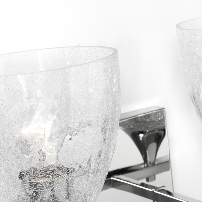 Visual Comfort DJV1024 Toffino 4-lt 36" Vanity Light - Chrome Clear Crackle Glass