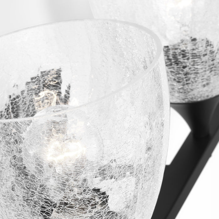 Visual Comfort DJV1024 Toffino 4-lt 36" Vanity Light - Midnight Black Clear Crackle Glass
