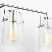 Visual Comfort DJV1034 Crofton 4-lt 33" Vanity Light - Chrome Clear Crackle Glass