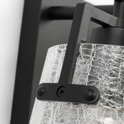 Visual Comfort DJV1034 Crofton 4-lt 33" Vanity Light - Midnight Black Clear Crackle Glass