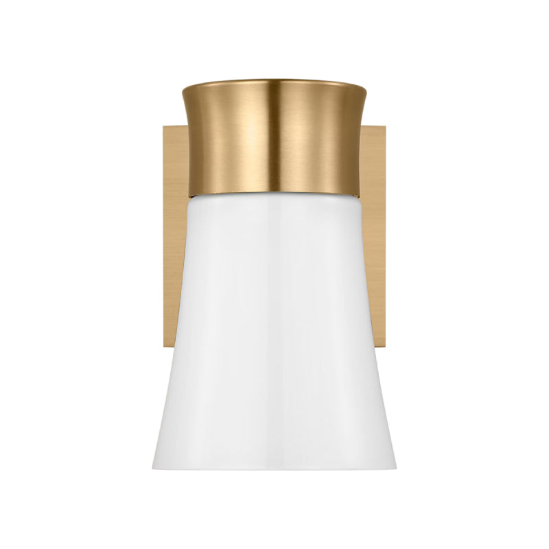Visual Comfort DJV1081 Roy 1-lt 7" Tall Small Bath Vanity Light - Satin Brass