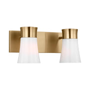 Visual Comfort DJV1082 Roy 2-lt 15" Bath Vanity Sconce - Satin Brass