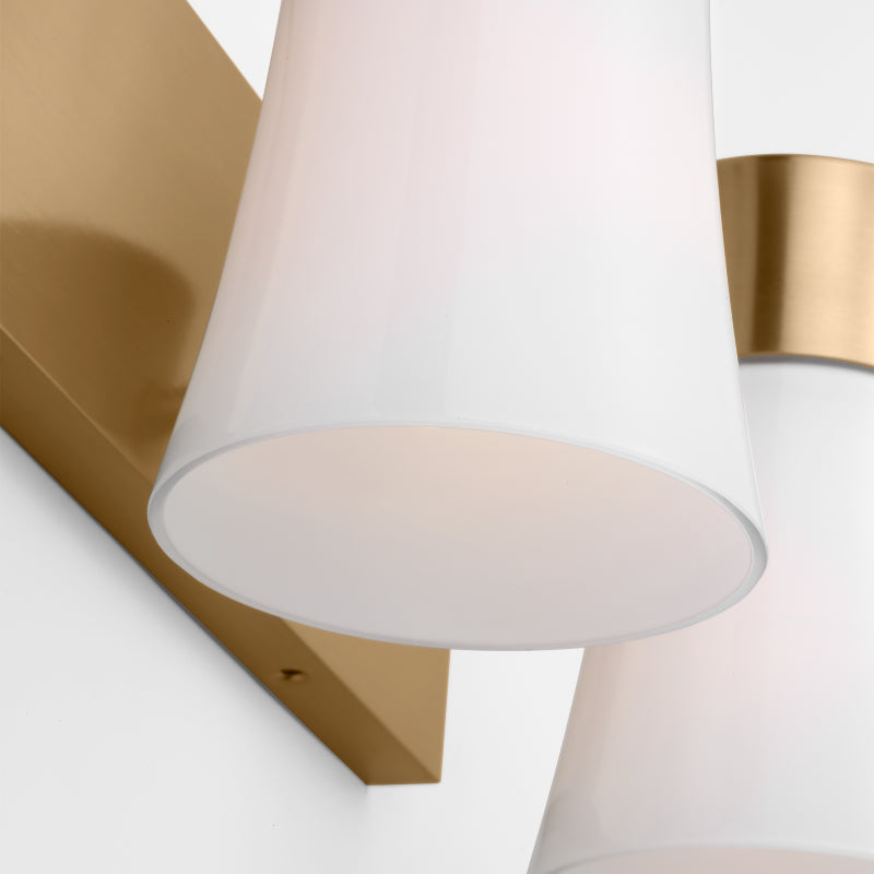 Visual Comfort DJV1082 Roy 2-lt 15" Bath Vanity Sconce - Satin Brass