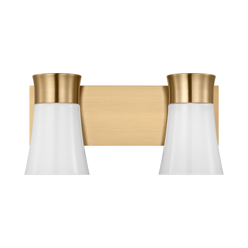 Visual Comfort DJV1082 Roy 2-lt 15" Bath Vanity Sconce - Satin Brass