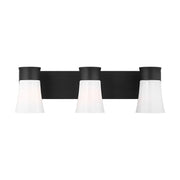 Visual Comfort DJV1083 Roy 3-lt 15" Large Bath Vanity Sconce - Midnight Black