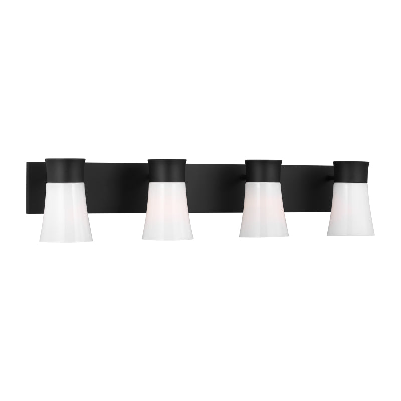 Visual Comfort DJV1084 Roy 4-lt 32" Bath Vanity Sconce - Midnight Black