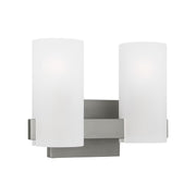 Visual Comfort DJV1102 Rhode 2-lt 12" Medium Vanity Light - Brushed Steel