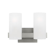 Visual Comfort DJV1102 Rhode 2-lt 12" Medium Vanity Light - Brushed Steel