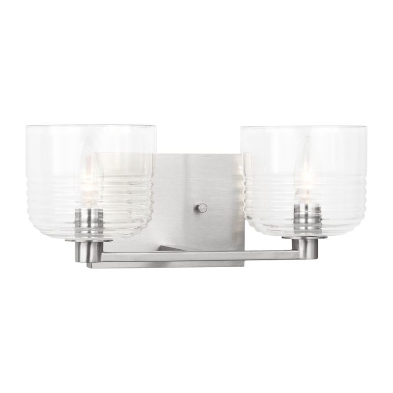Visual Comfort DJV1112 Lochdale 2-lt 15" Medium Vanity Light - Brushed Nickel