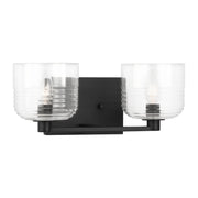 Visual Comfort DJV1112 Lochdale 2-lt 15" Medium Vanity Light - Midnight Black