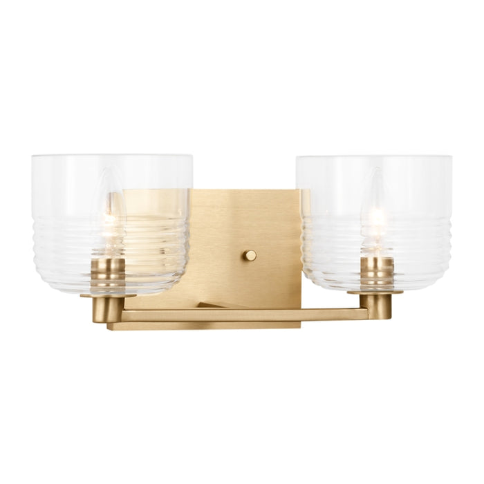 Visual Comfort DJV1112 Lochdale 2-lt 15" Medium Vanity Light - Satin Brass