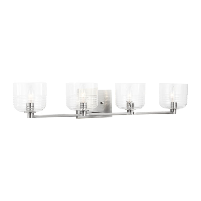 Visual Comfort DJV1114 Lochdale 4-lt 34" Extra Large Vanity Light - Brushed Nickel
