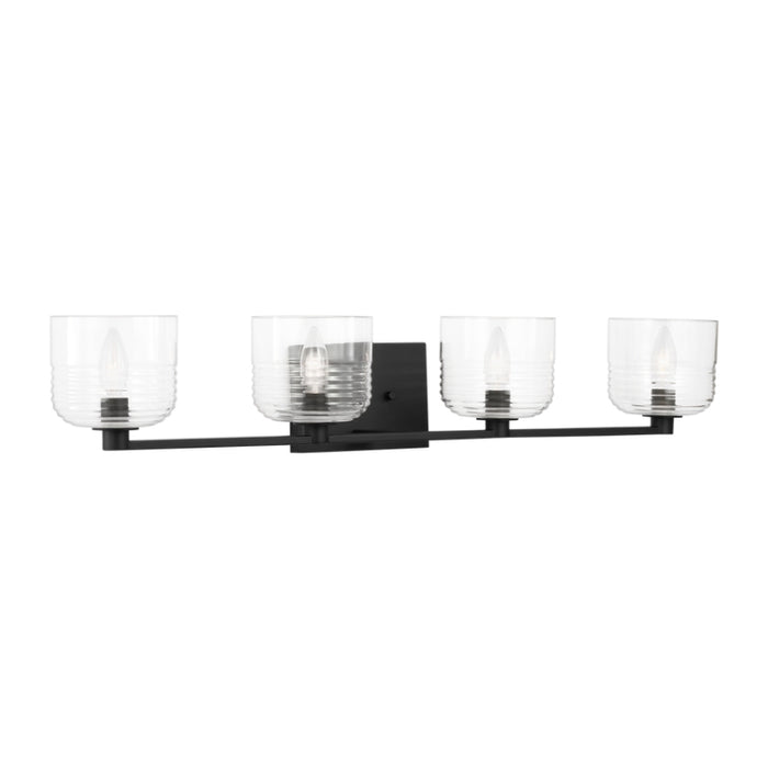 Visual Comfort DJV1114 Lochdale 4-lt 34" Extra Large Vanity Light - Midnight Black