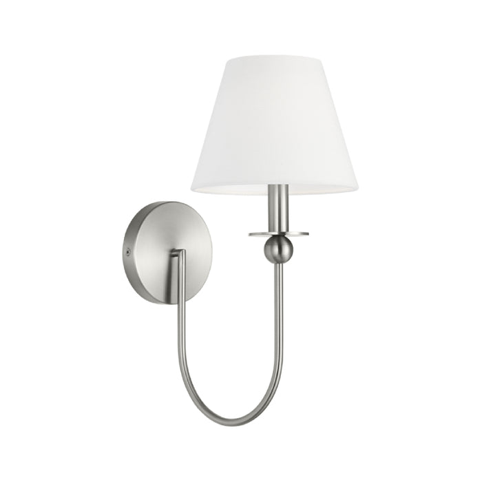 Visual Comfort DJW1111 Elsay 1-lt 16" Tall Small Wall Sconce - Brushed Nickel