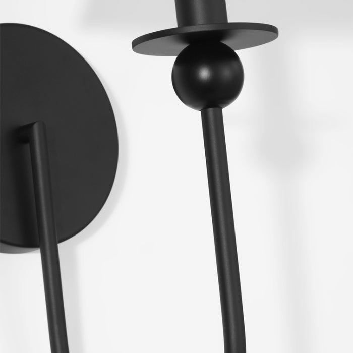 Visual Comfort DJW1111 Elsay 1-lt 16" Tall Small Wall Sconce - Midnight Black
