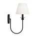 Visual Comfort DJW1111 Elsay 1-lt 16" Tall Small Wall Sconce - Midnight Black