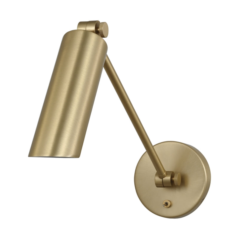 Visual Comfort DJW1121 Frasar 1-lt 11" Tall Medium Arm Wall Sconce - Satin Brass