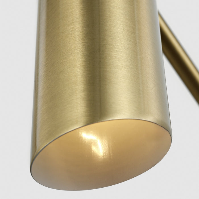 Visual Comfort DJW1121 Frasar 1-lt 11" Tall Medium Arm Wall Sconce - Satin Brass