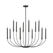 Visual Comfort EC11812 Lois 12-lt 48" Chandelier - Aged Iron