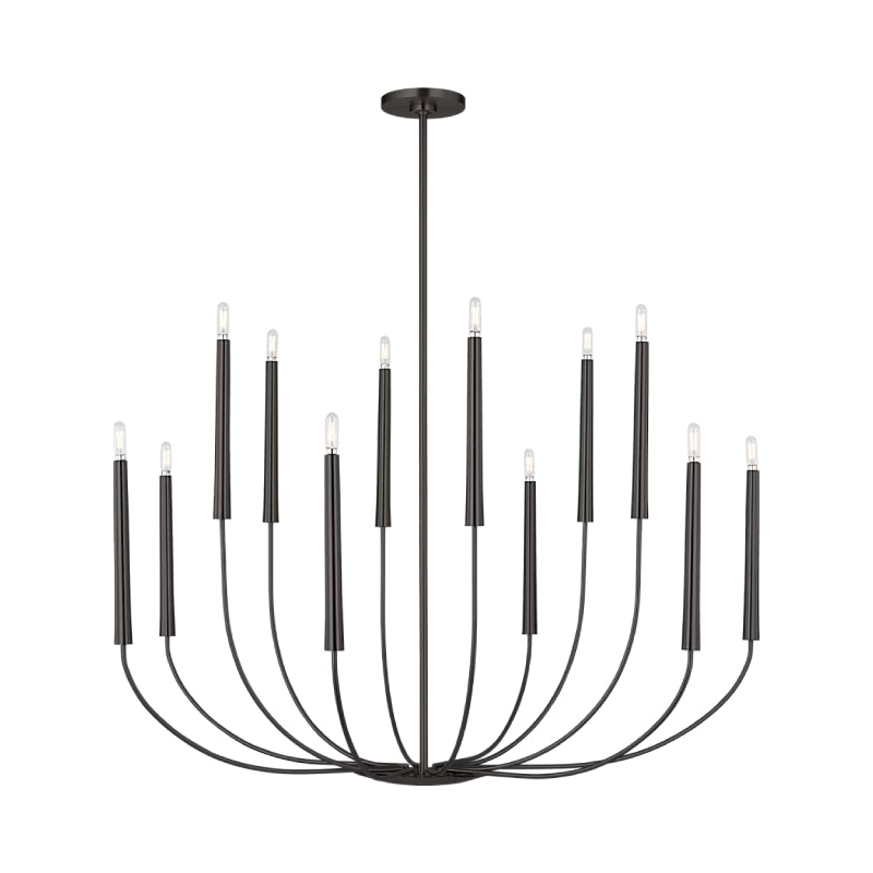 Visual Comfort EC11812 Lois 12-lt 48" Chandelier - Aged Iron