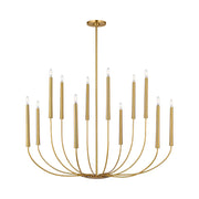 Visual Comfort EC11812 Lois 12-lt 48" Chandelier - Burnished Brass
